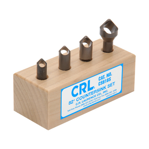 CRL Weldon CS618S four-piece round-shank aluminum countersink set