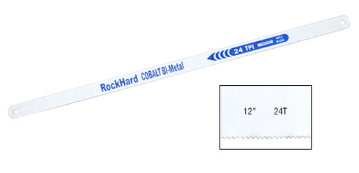 Official CRL photograph of 12" High Speed 24 Tooth Cobalt Hacksaw Blade